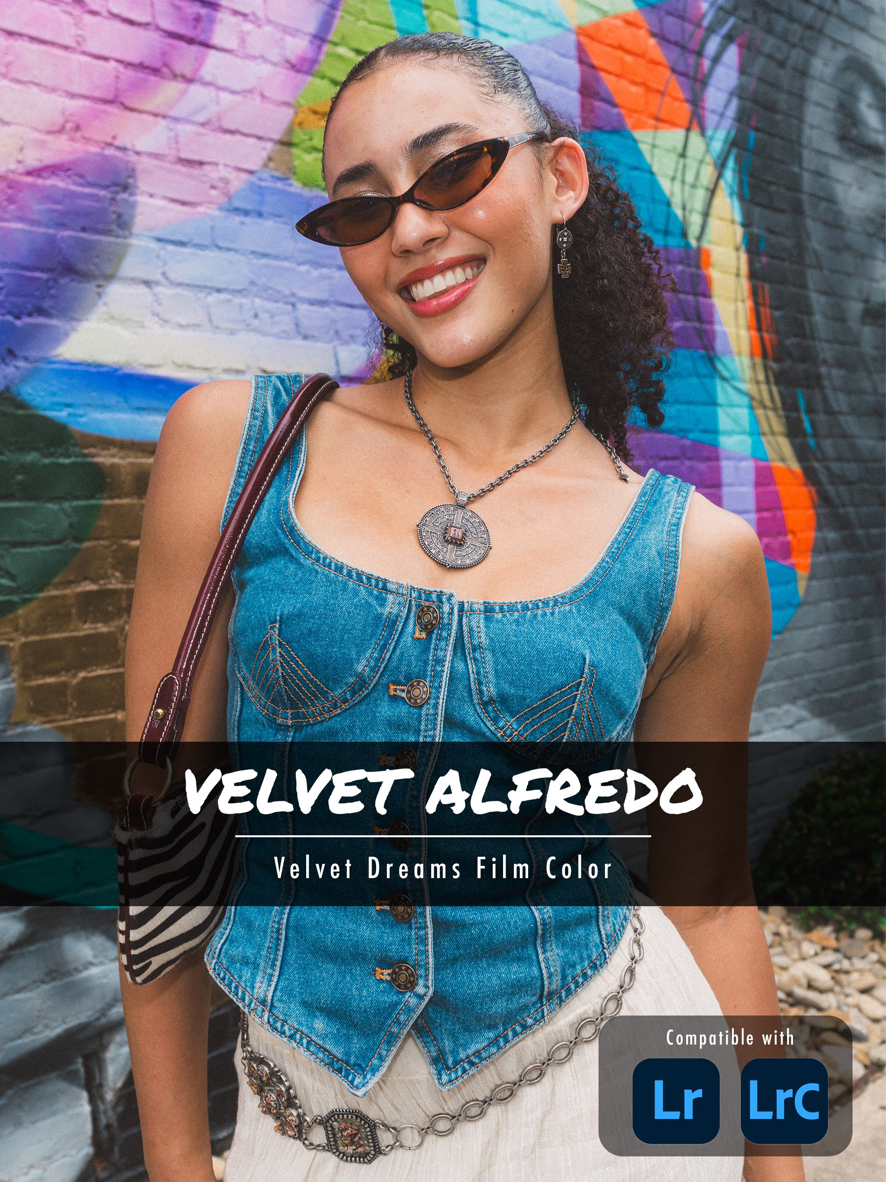 Velvet Dreams Film Color preset, example portrait with the film look applied